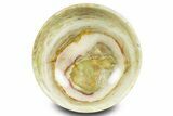 Polished Green Banded Calcite Bowl - Pakistan #301322-1